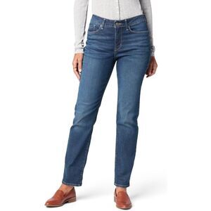 LEVI Strauss Signature Straight Mid-Rise Stretch Denim,  SIZE 16M, 7E-142B002